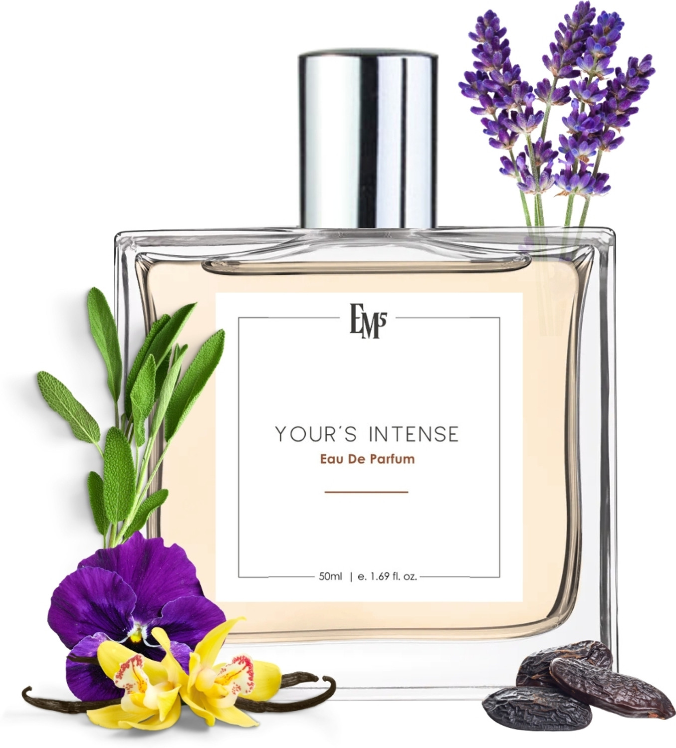 Image of Em5 Your's Intense Perfume for Men | Vanilla Cinnamon Warm Spicy Amber Fragrance | Eau de Parfum - 50 ml