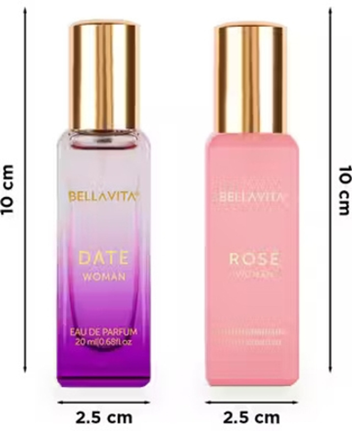 Image of BELLAVITA Luxury DATE Woman + ROSE Woman Perfume Combo for Women 40 ML Eau de Parfum - 40 ml