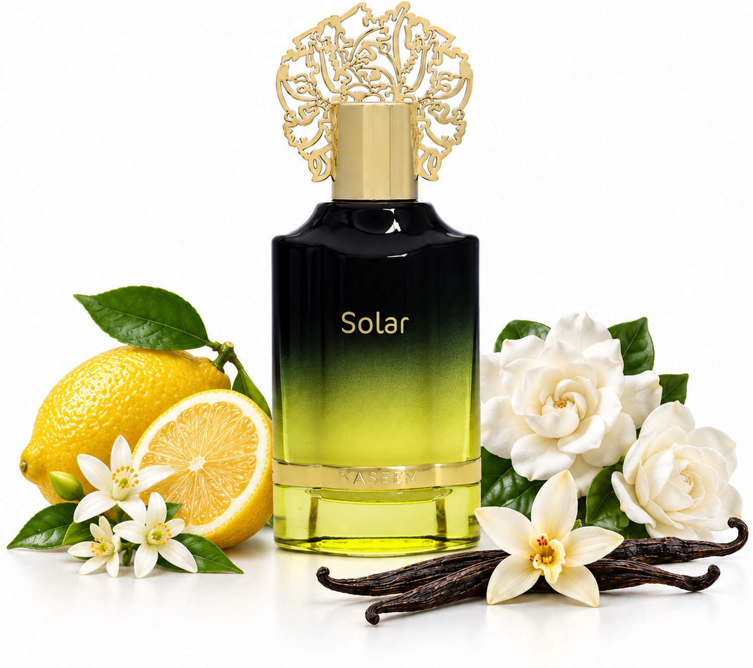 NASEEM Solar Aqua Perfume - Alcohol-Free, Long-Lasting Citrus & Floral Blend Eau de Parfum  -  55 ml