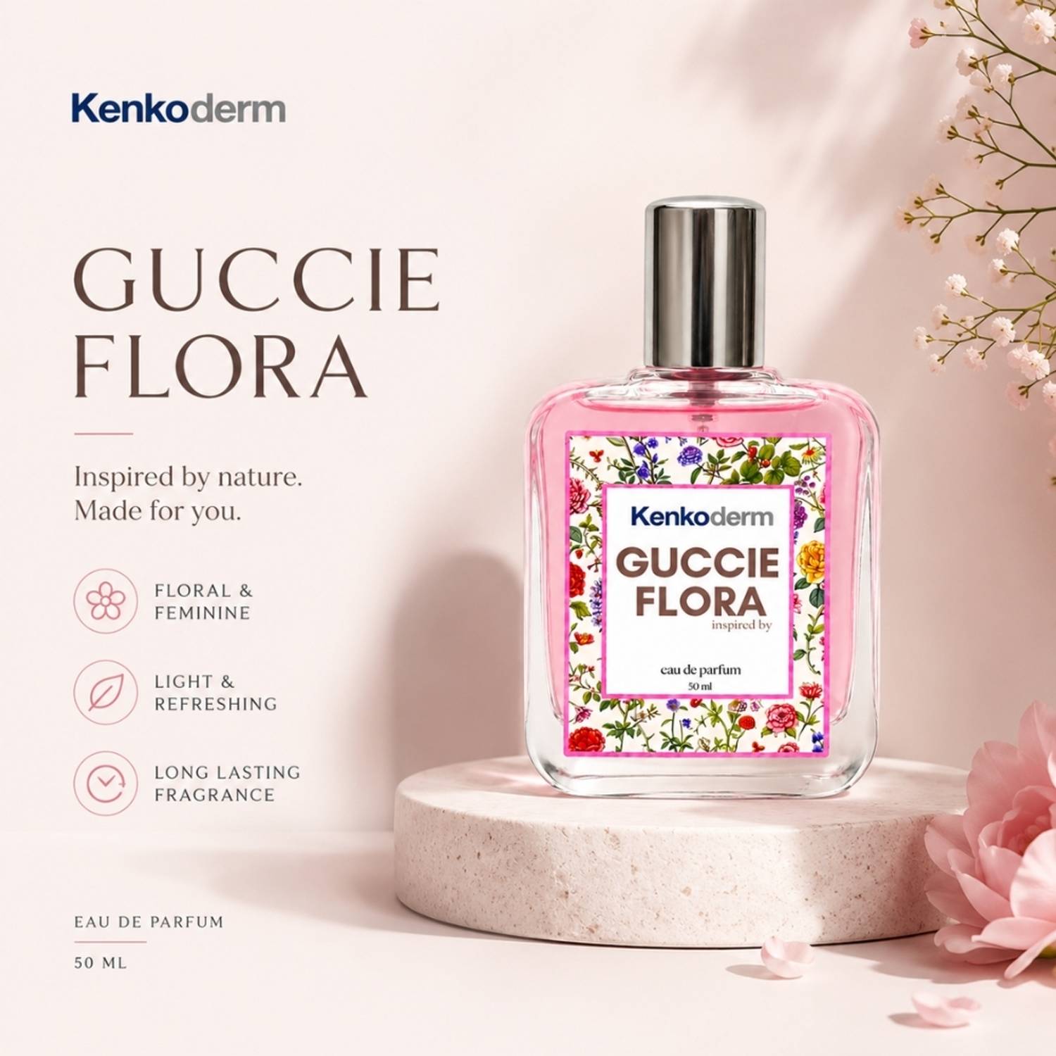 Kenkoderm Guccie Flora 50ml Eau de Parfum - Image 2