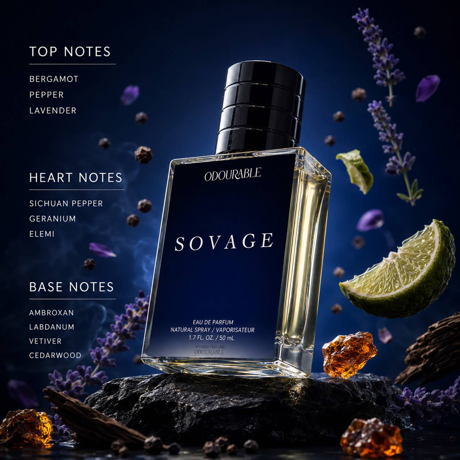 ODOURABLE Sovage Perfume 50 ml - Image 2