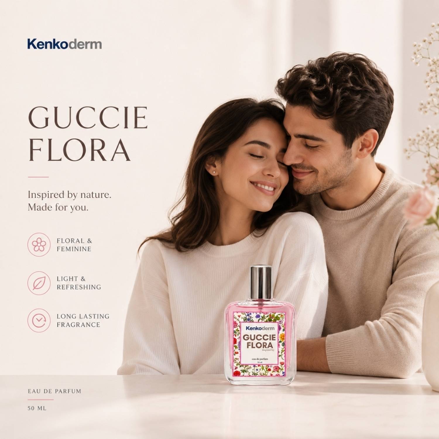 Kenkoderm Guccie Flora 50ml Eau de Parfum - Image 3
