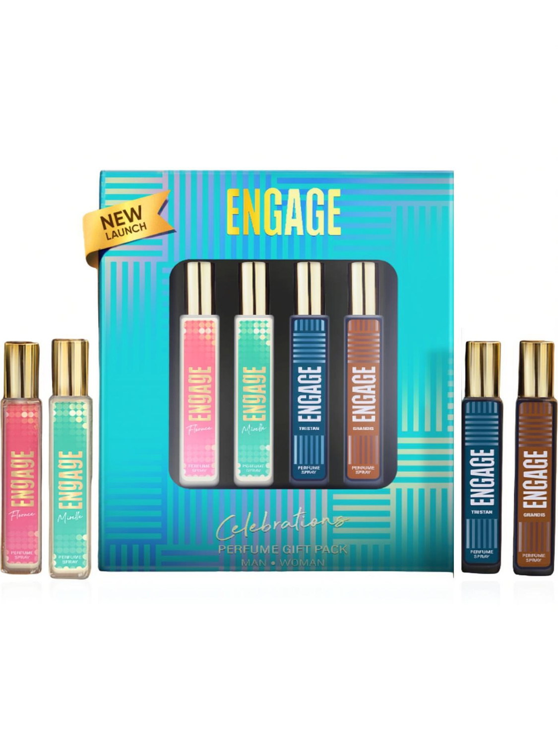 Engage Celebrations Perfume Gift Pack for Men & Women 25ml x4, Long Lasting, Gift Set Perfume  -  100 ml