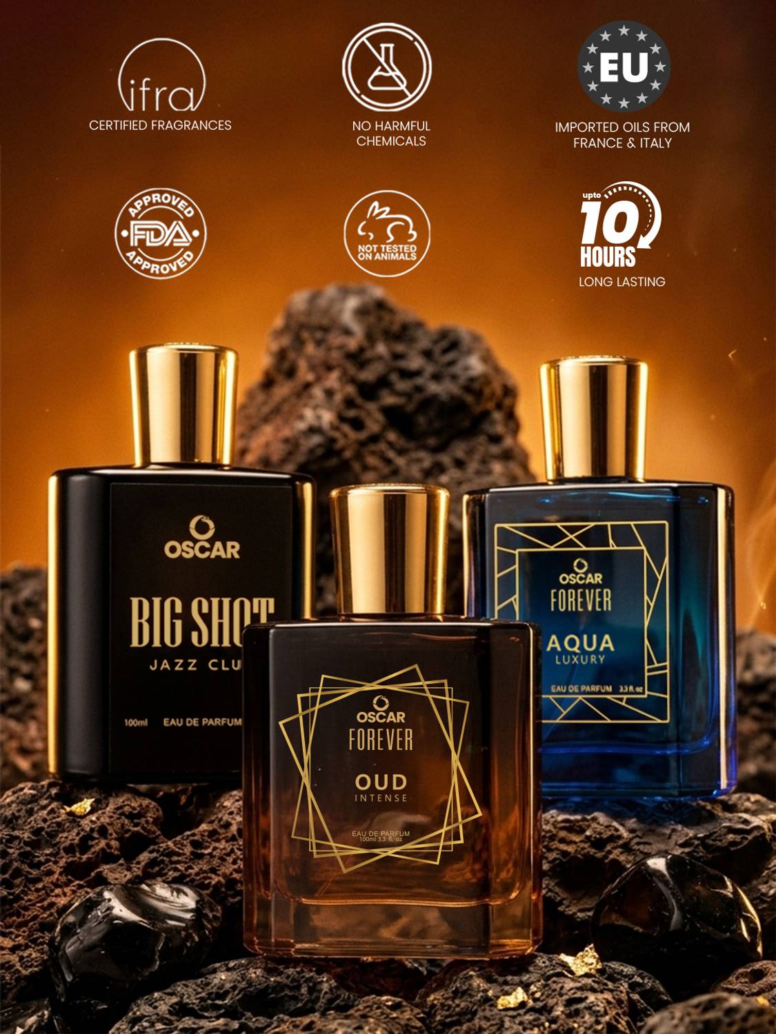 OSCAR BigShot Jazz Club, Aqua Luxury & Oud Intense Perfume Combo, 300 - Image 5