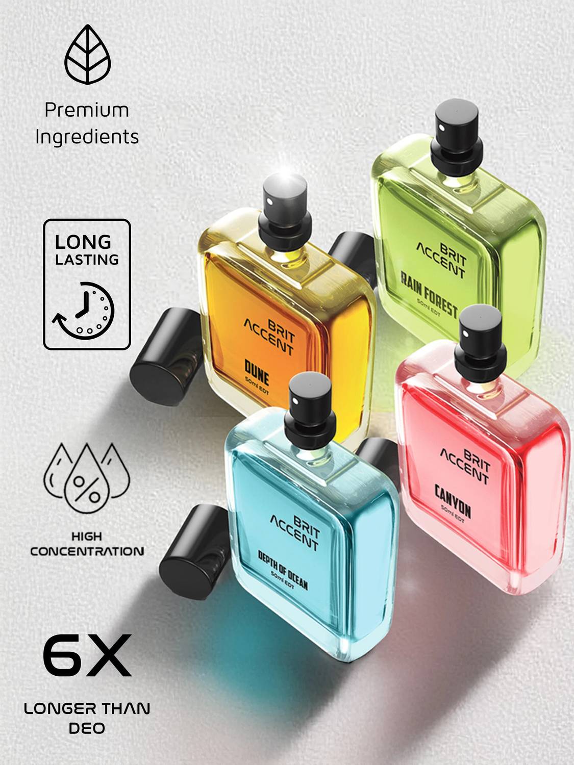 Brit Accent Combo Pack of 4 Perfumes Pack of 4 · 200 ml (800 ml total) - Image 2
