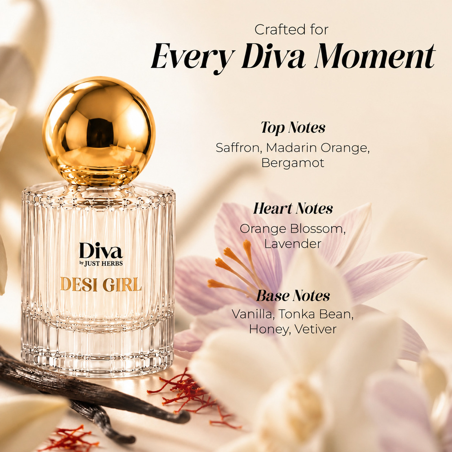 Image of Just Herbs DivaDrama Queen + Desi Girl Eau De Parfum Gift Set (2 x 30ml) Eau de Parfum - 60 ml