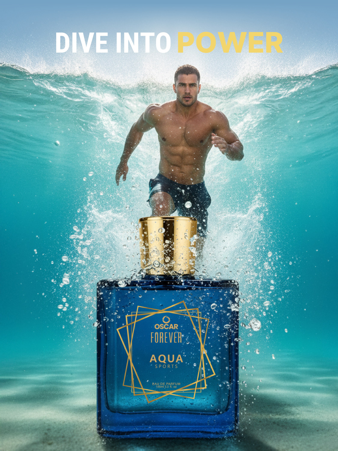 Image of OSCAR Forever Aqua Sports Premium Perfume | Strong & Long Lasting | Luxury Eau de Parfum - 100 ml