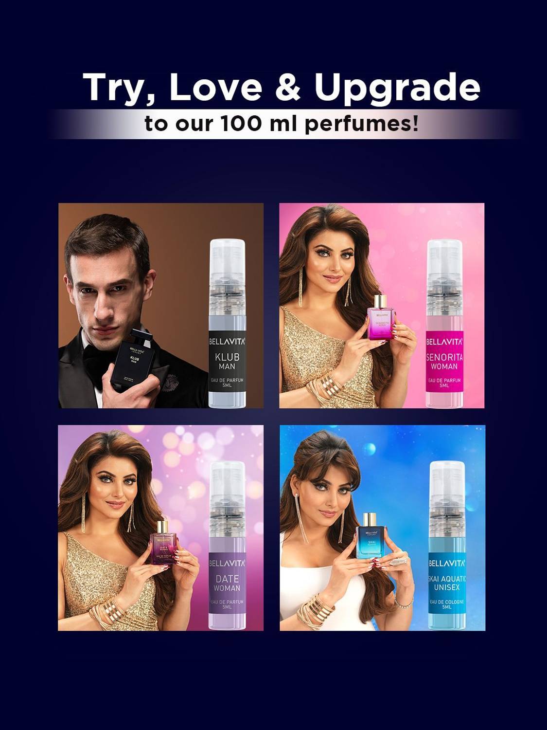 BELLAVITA Unisex Fragrance Gift Set Pack of 10 · 5 ml (50 ml total) - Image 3