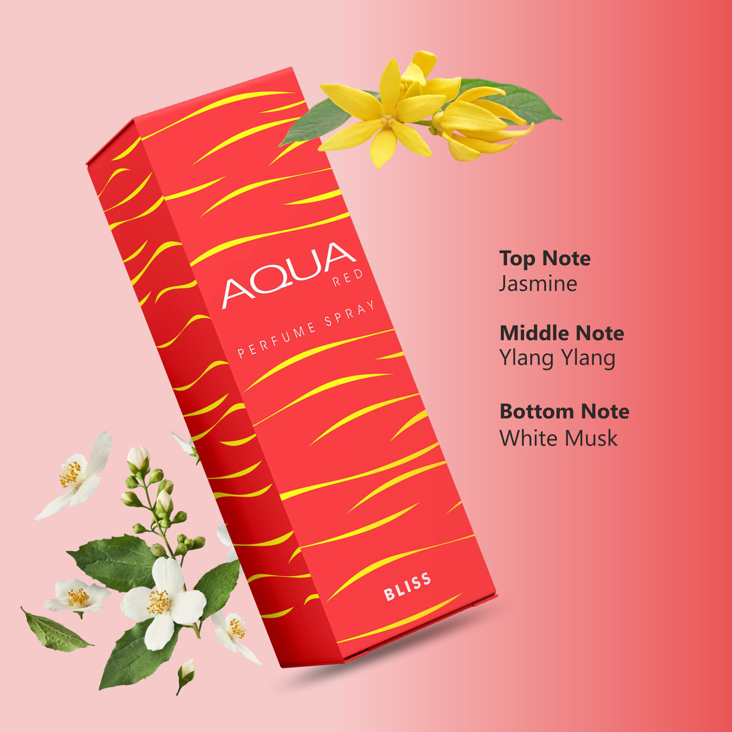 Image of Aqua Red Bliss Long Lasting Fresh & Soothing Fragrance Pack of 2 (60ml each) Perfume - 120 ml