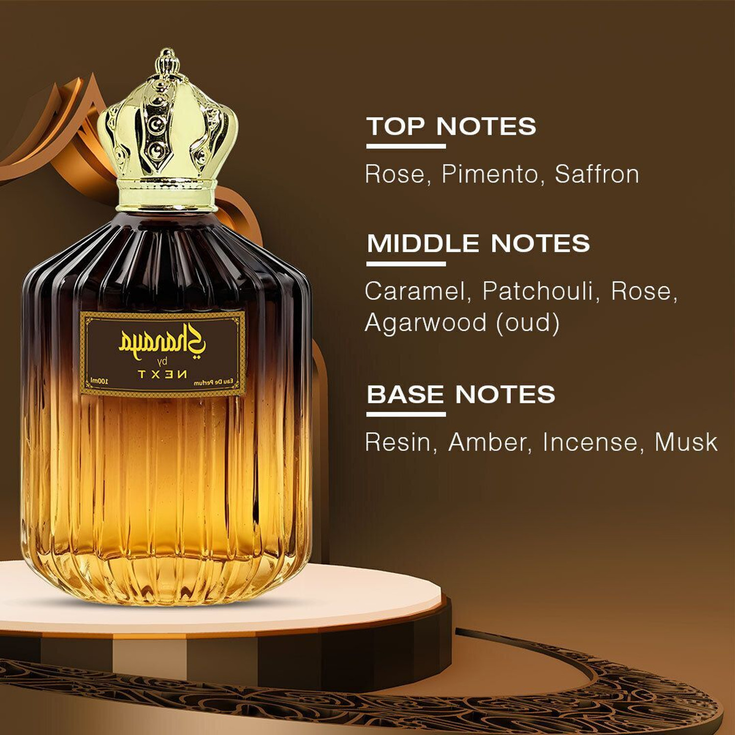 Image of NEXT Shanaya Luxury Perfume 100ml | Oud Perfume | Arabic Scent | Long Lasting Perfume - 100 ml