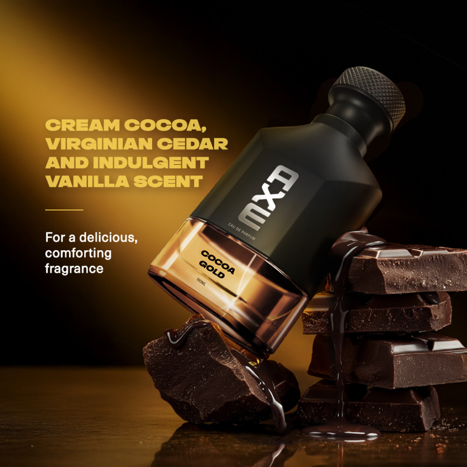 Image of AXE Premium Perfume for Men Cocoa Gold Warm Fragrance 12Hr Long Lasting Eau de Parfum - 100 ml