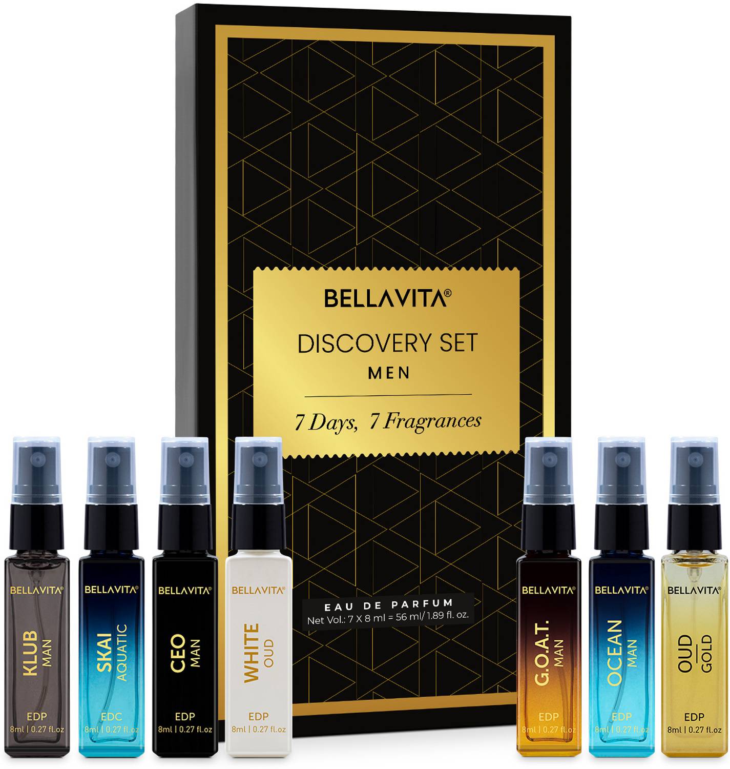 BELLAVITA Discovery Perfume Gift Set Pack of 7 · 8 ml (56 ml total) - Image 1
