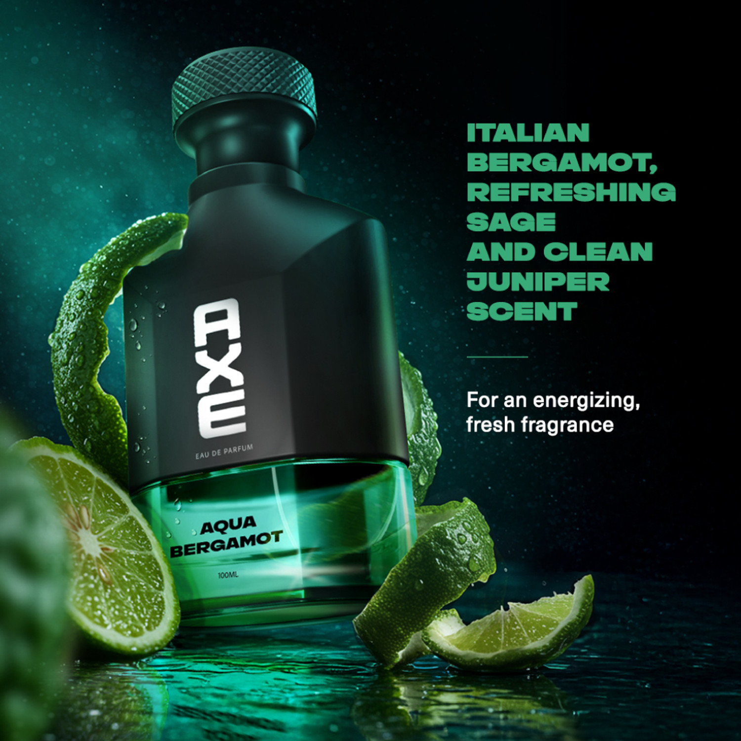 Image of AXE Fresh Perfume for Men Aqua Bergamot Fragrance 12Hr Long Lasting Eau de Parfum - 100 ml
