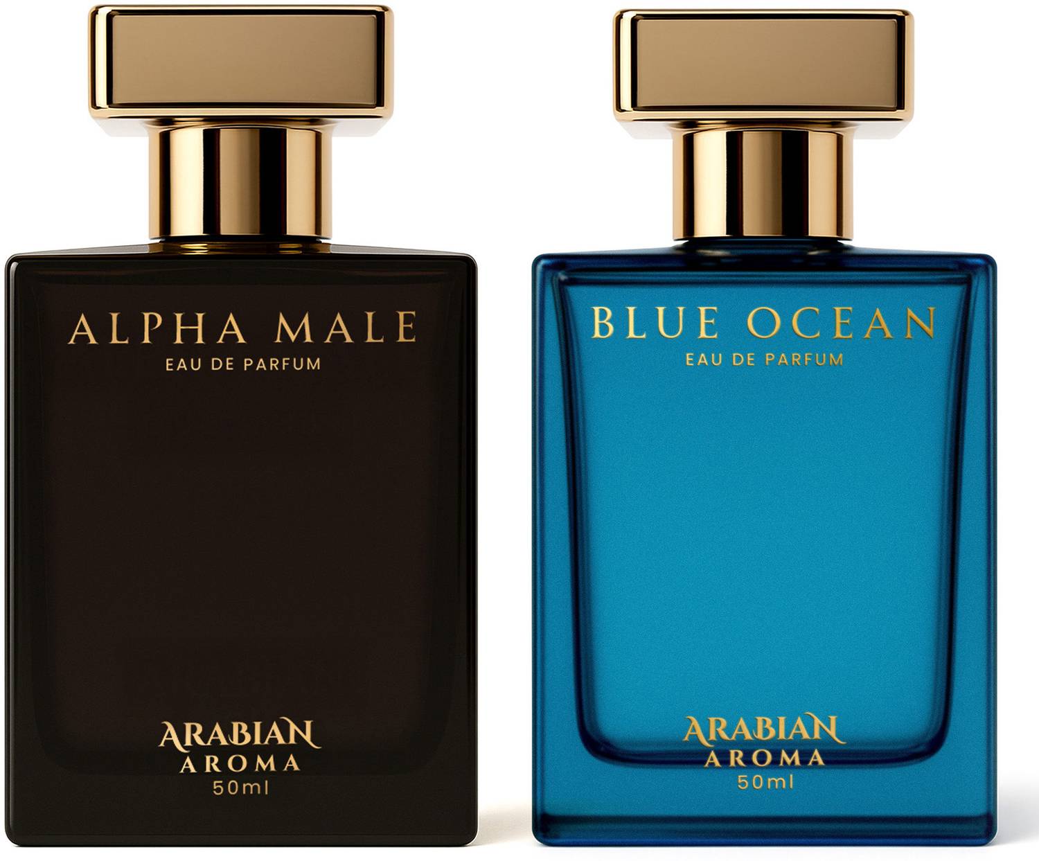 Arabian Aroma Alpha Male & Blue Ocean Perfume Set for Men, 100 ml - Image 1