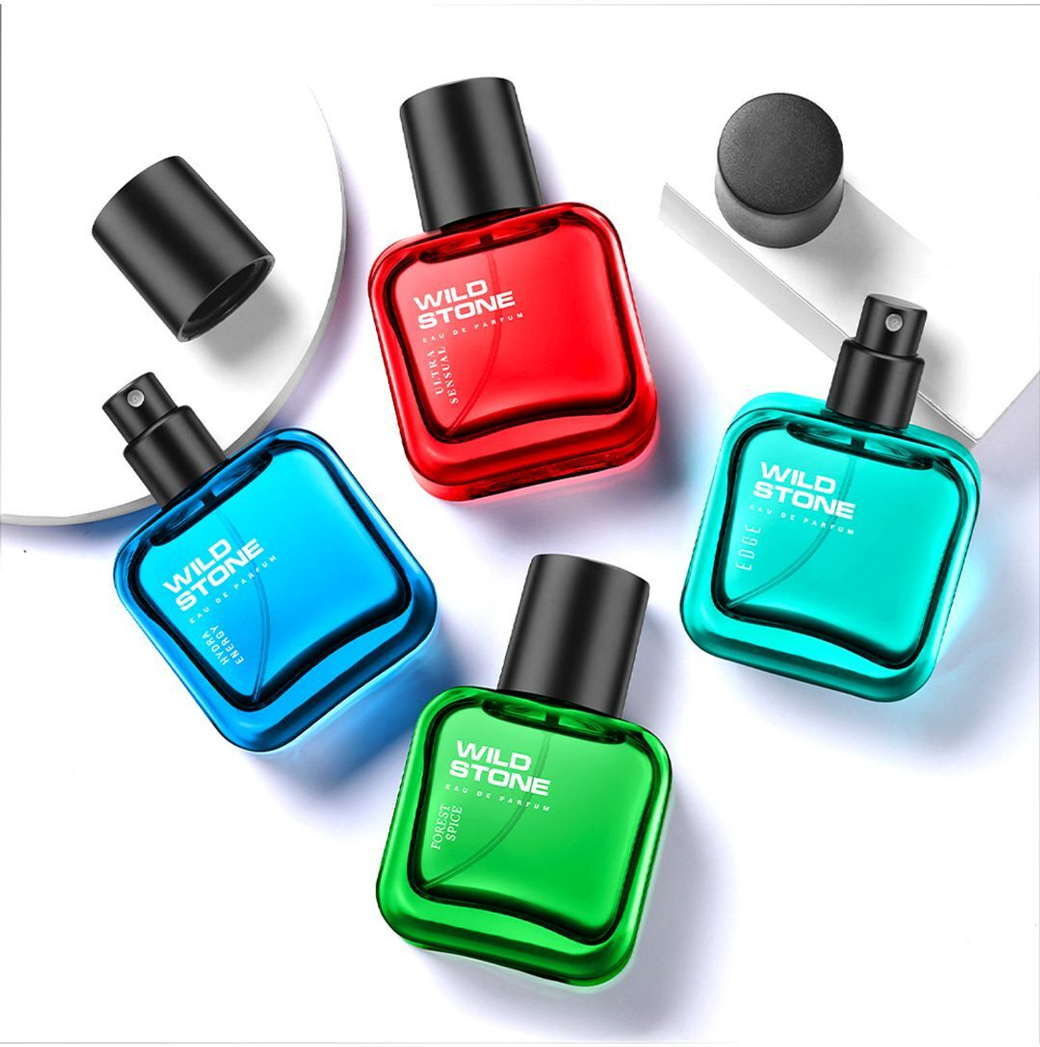 Image of Wild Stone Edge, Forest Spice, Hydra Energy & Ultra Sensual Perfume( 30 ml each) Eau de Parfum - 120 ml