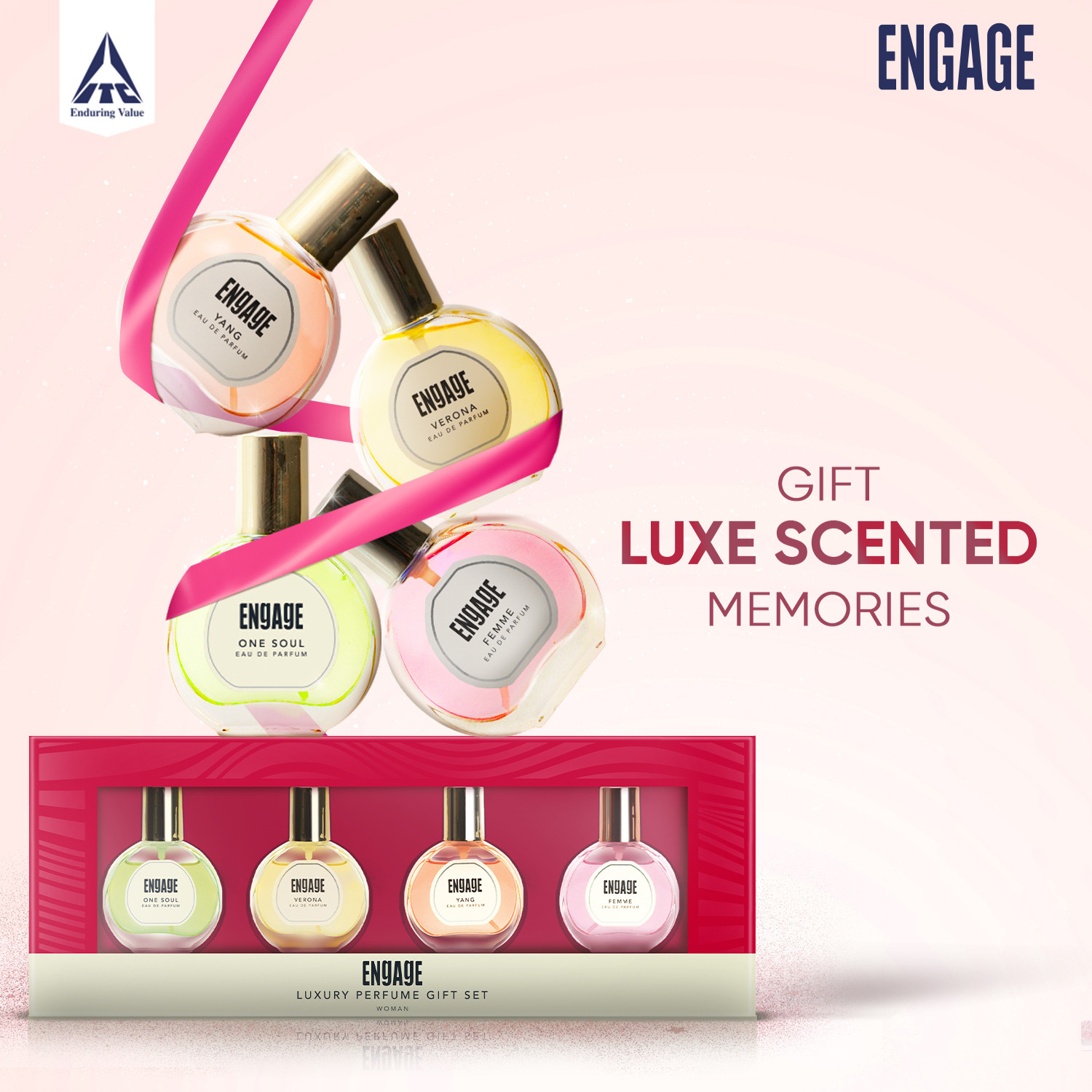 Image of Engage Luxury Assorted Gift Set (25mlX4) 4 Unique Long Lasting EDPs Eau de Parfum - 100 ml