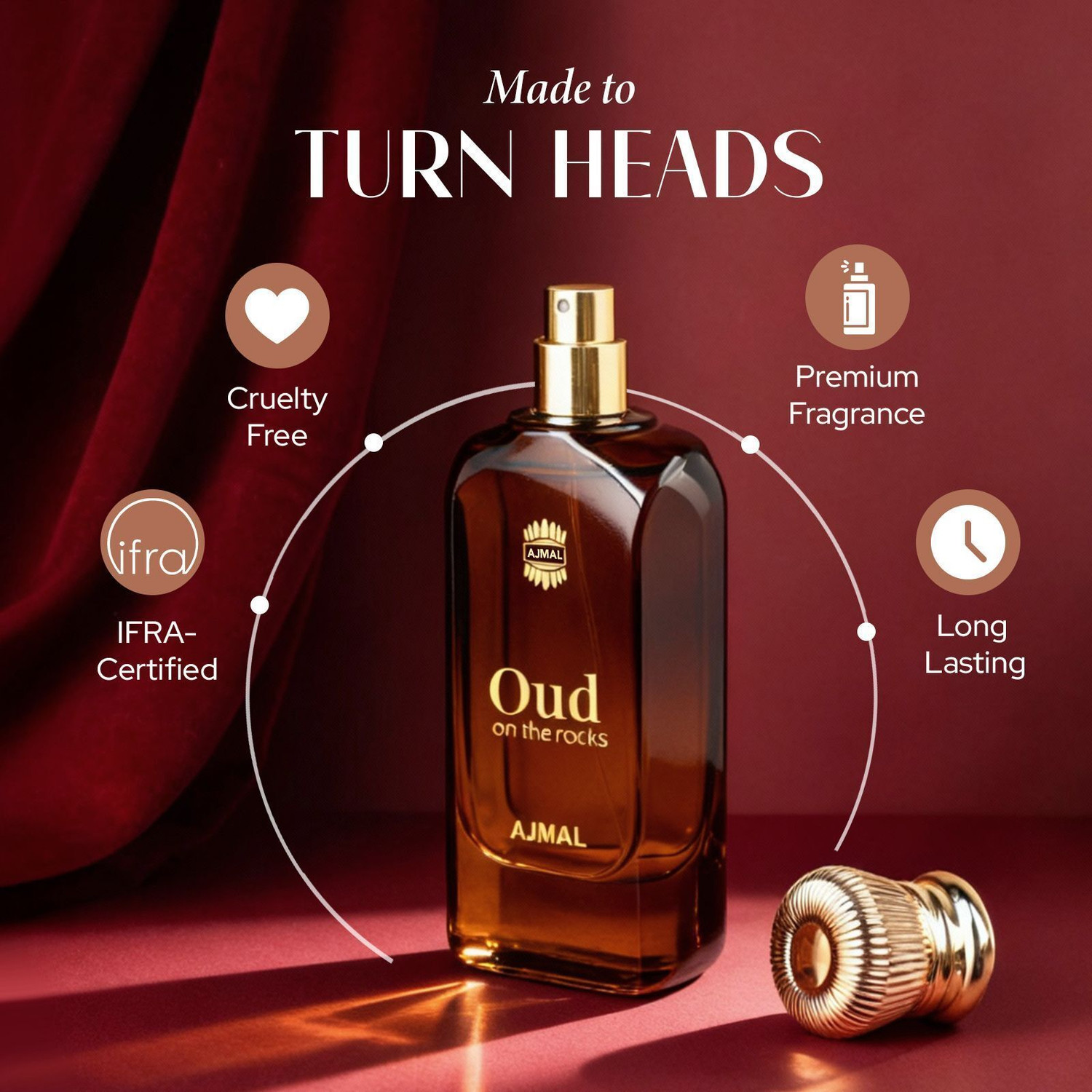 Image of Ajmal Oud On The Rocks Luxury Perfume, Lavender, Sandalwood, Strong & Long Lasting Eau de Parfum - 100 ml