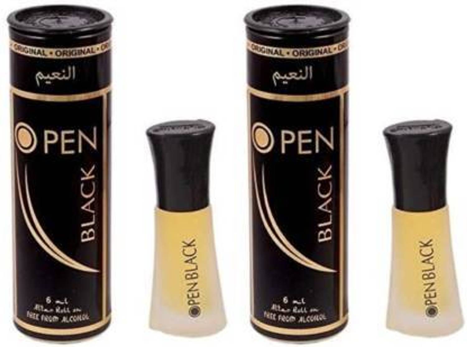 Al Nuaim Open Black Long Lasting Perfume for Men Women,6ML Floral Attar (6ml*2) Eau de Parfum  -  12 ml
