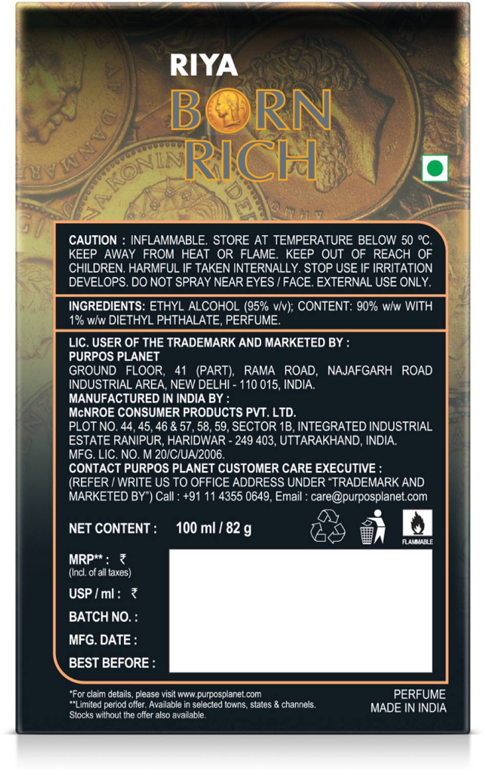 RIYA Born Rich Apparel Perfume 100 ml - Image 4