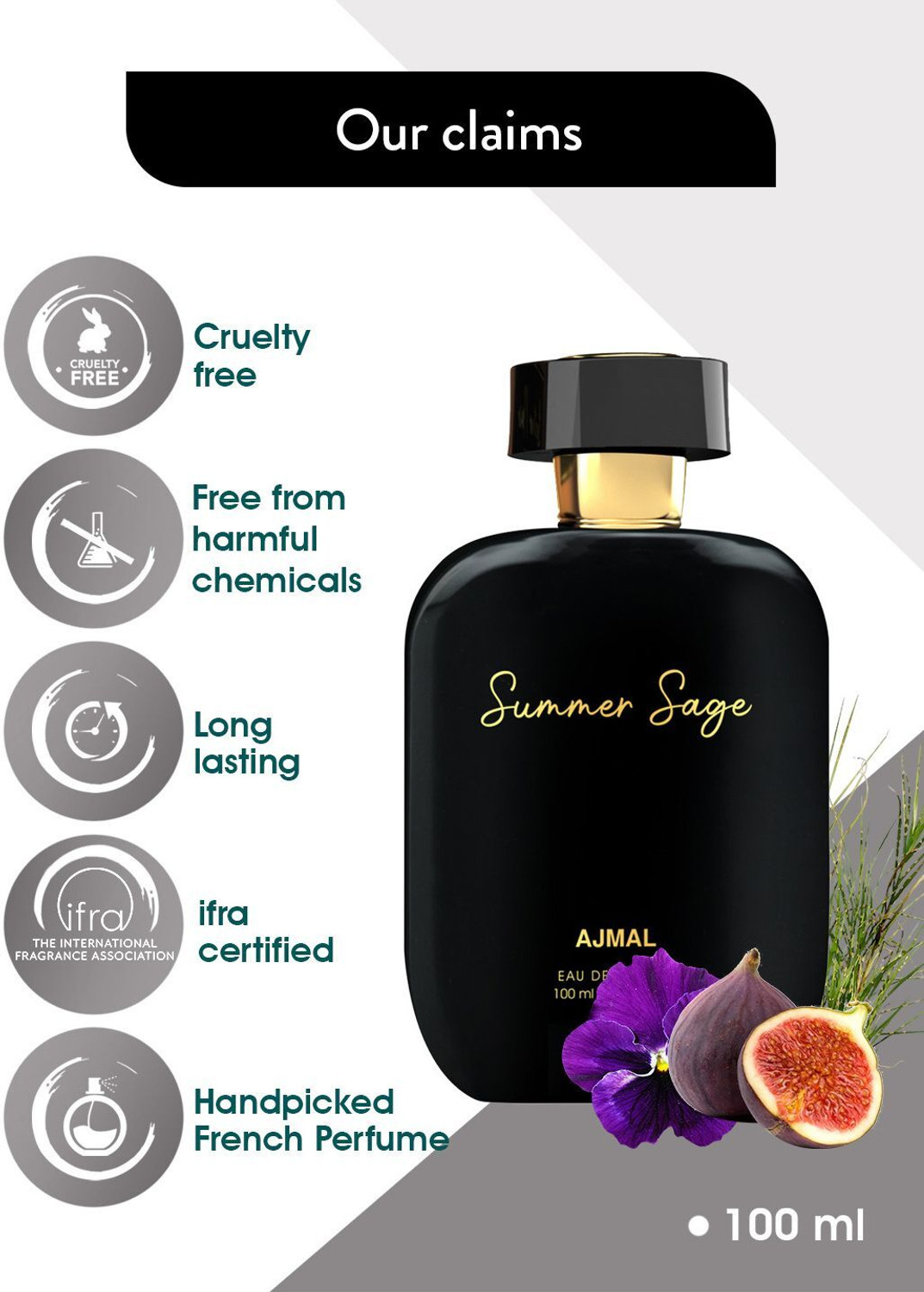 Image of Ajmal ARTISAN - SUMMER SAGE Long-lasting Fragrance, Handpicked Luxury Perfume Eau de Parfum - 100 ml