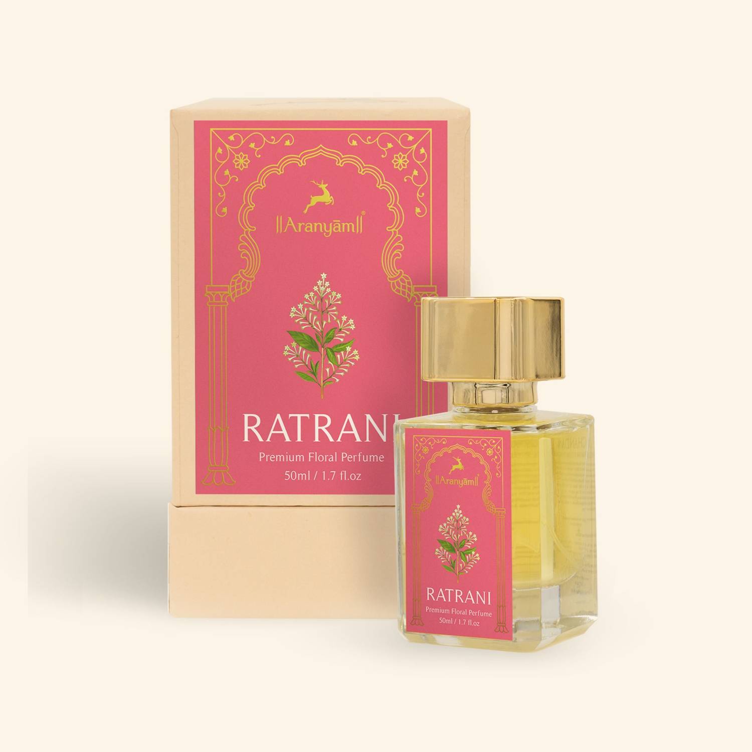 Aranyam Ratrani Perfume - Floral Perfume 100% Natural & Unisex Fragrance Perfume Eau de Parfum - 50 ml