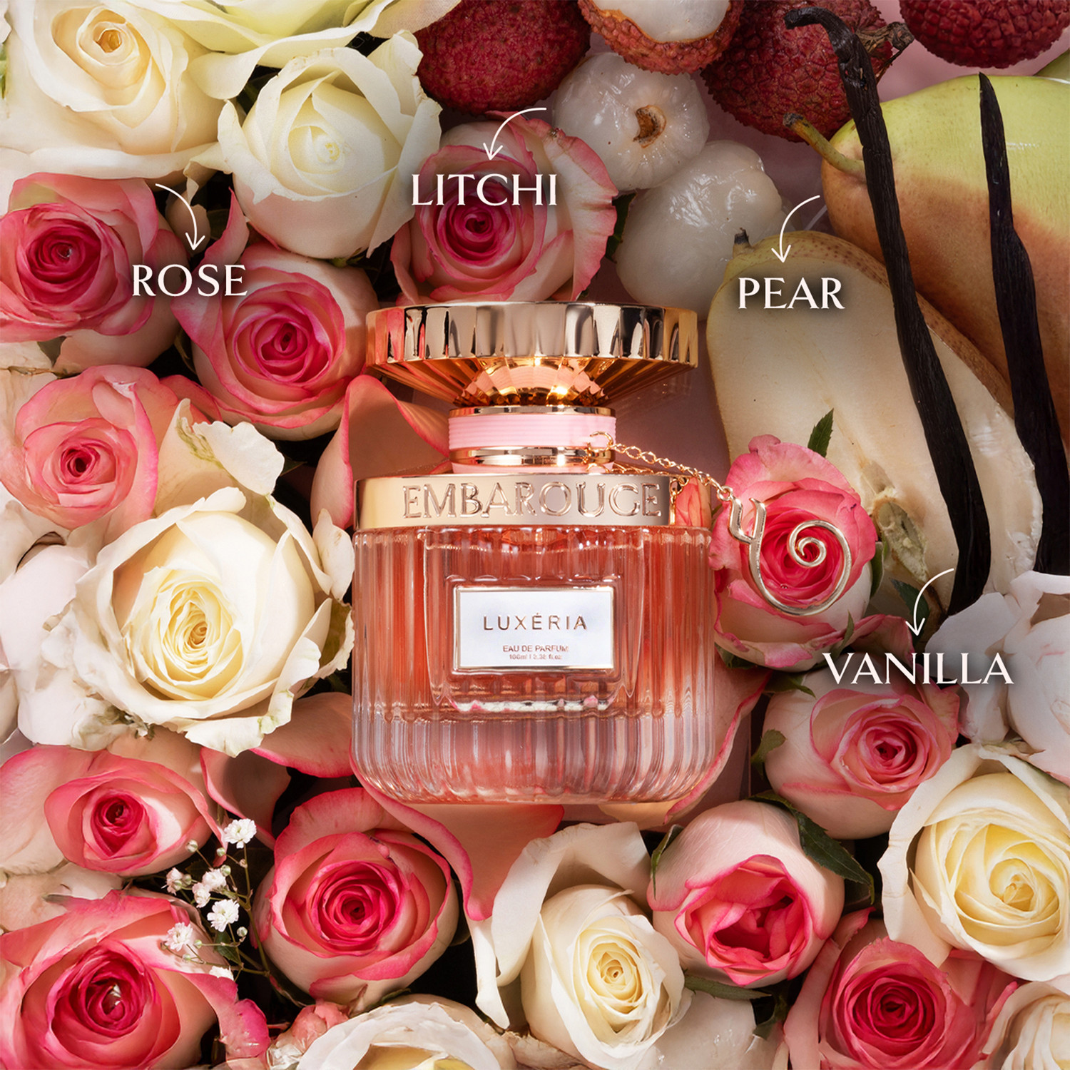 Image of Embarouge Luxeria Long Lasting Middle Eastern Luxury Perfume | Floral & Fruity Scent Perfume - 100 ml