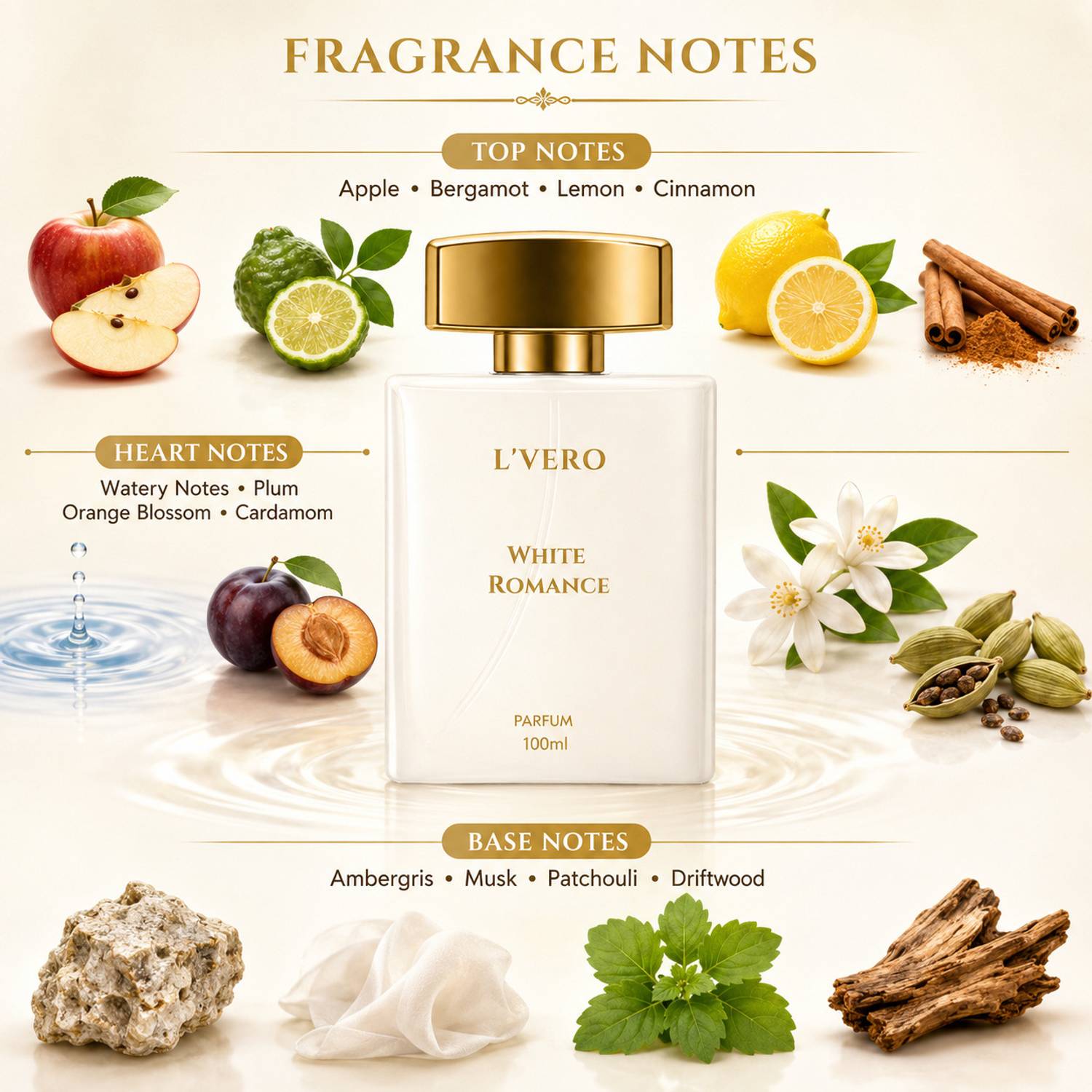 L'vero White Romance Perfume 100 ml - Image 3