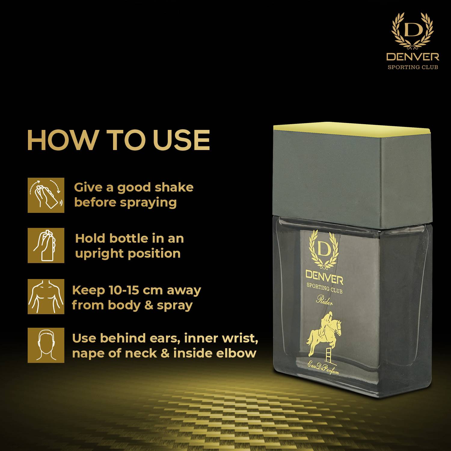 DENVER Sporting Club Rider Eau de Parfum 70ml - Image 4