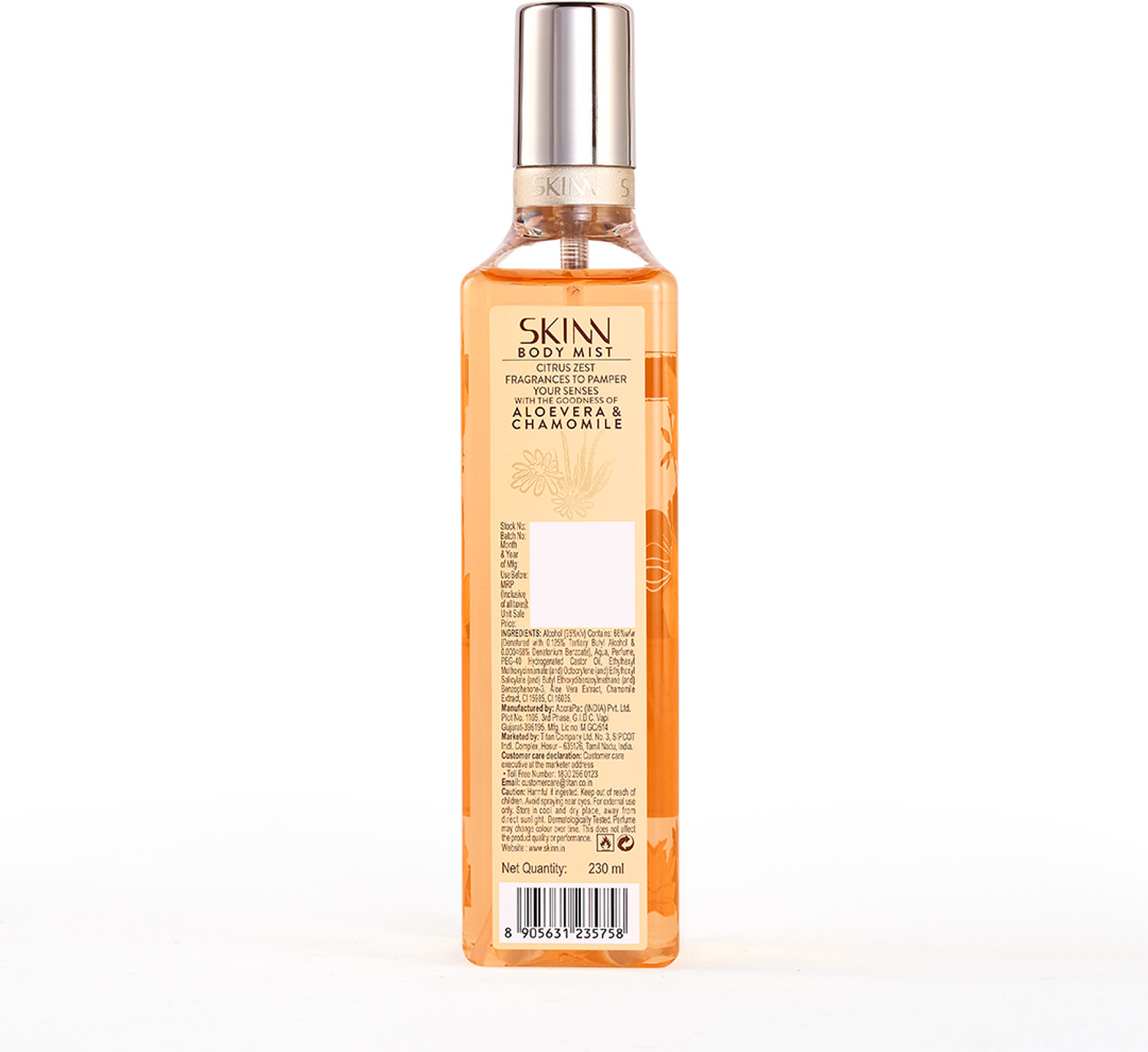 Image of SKINN by TITAN Citrus Zest Eau de Parfum - 230 ml