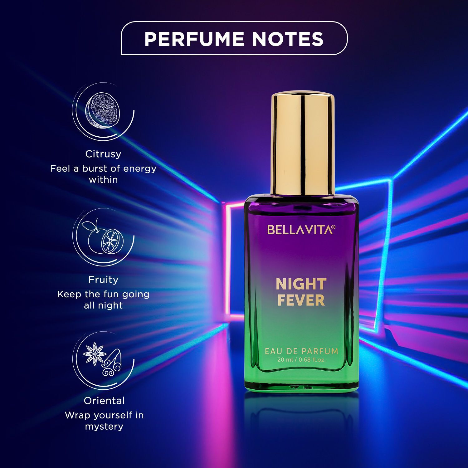 Image of BELLAVITA Night Fever & Ceo Man Long Lasting Perfume Combo for Men and Women Eau de Parfum - 40 ml