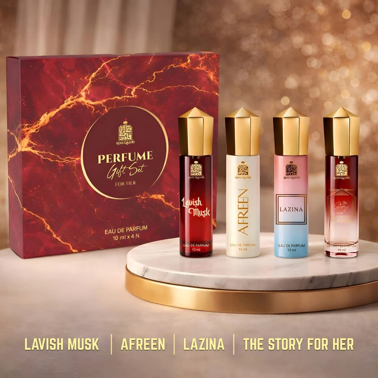 Image of Adilqadri Perfume Gift Set For Her | Floral Fruity & Musky Fragrance | Long Lasting 10mlx4 Eau de Parfum - 40 ml