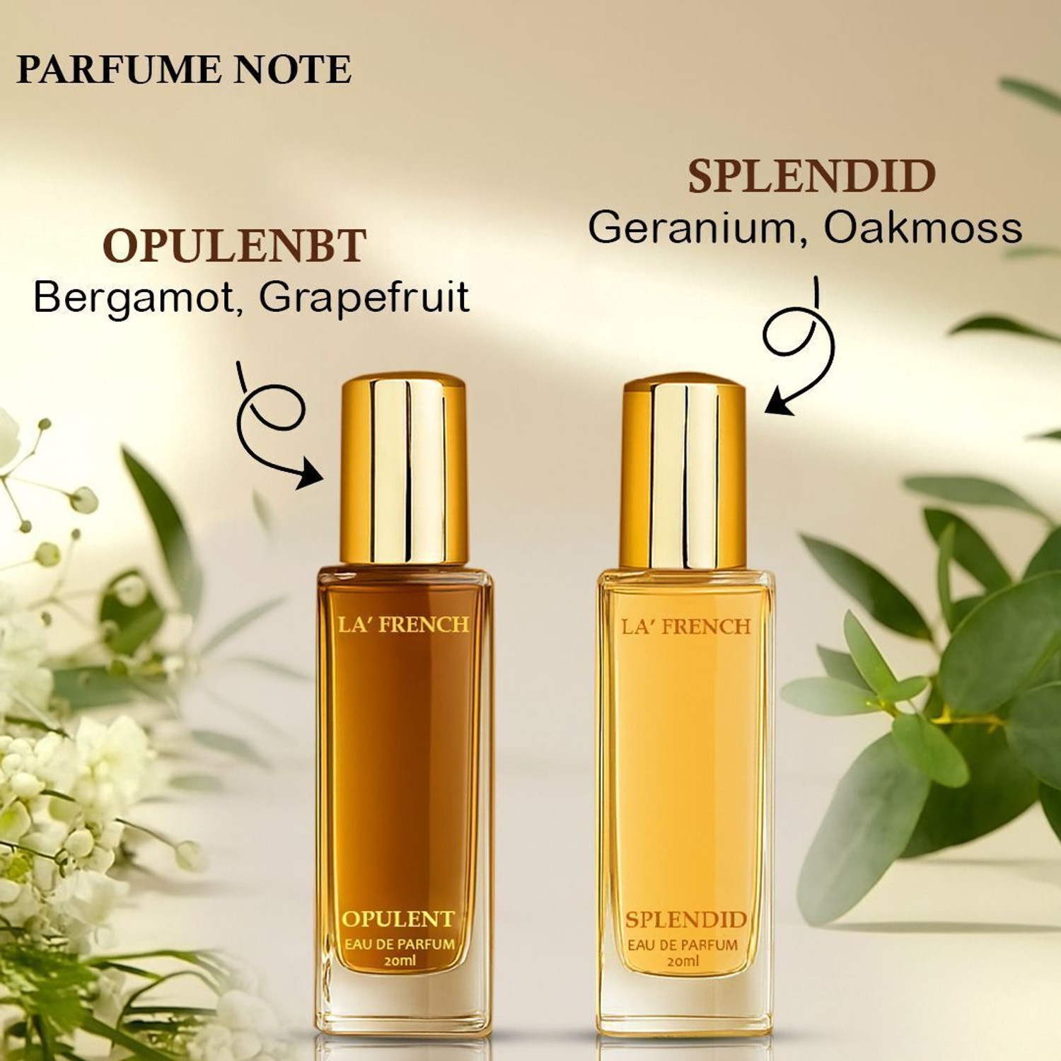Image of La French Unisex Perfume Gift Set Opulent & Splendid | Long Lasting Perfume | Eau de Parfum - 40 ml