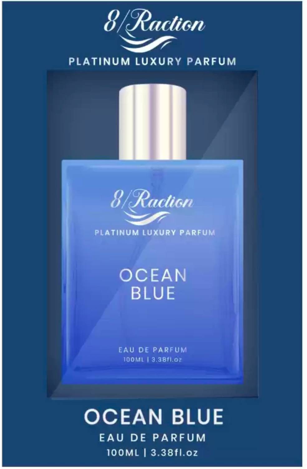 8Raction ocean blue platinum luxury parfum Eau de Parfum - 100 ml