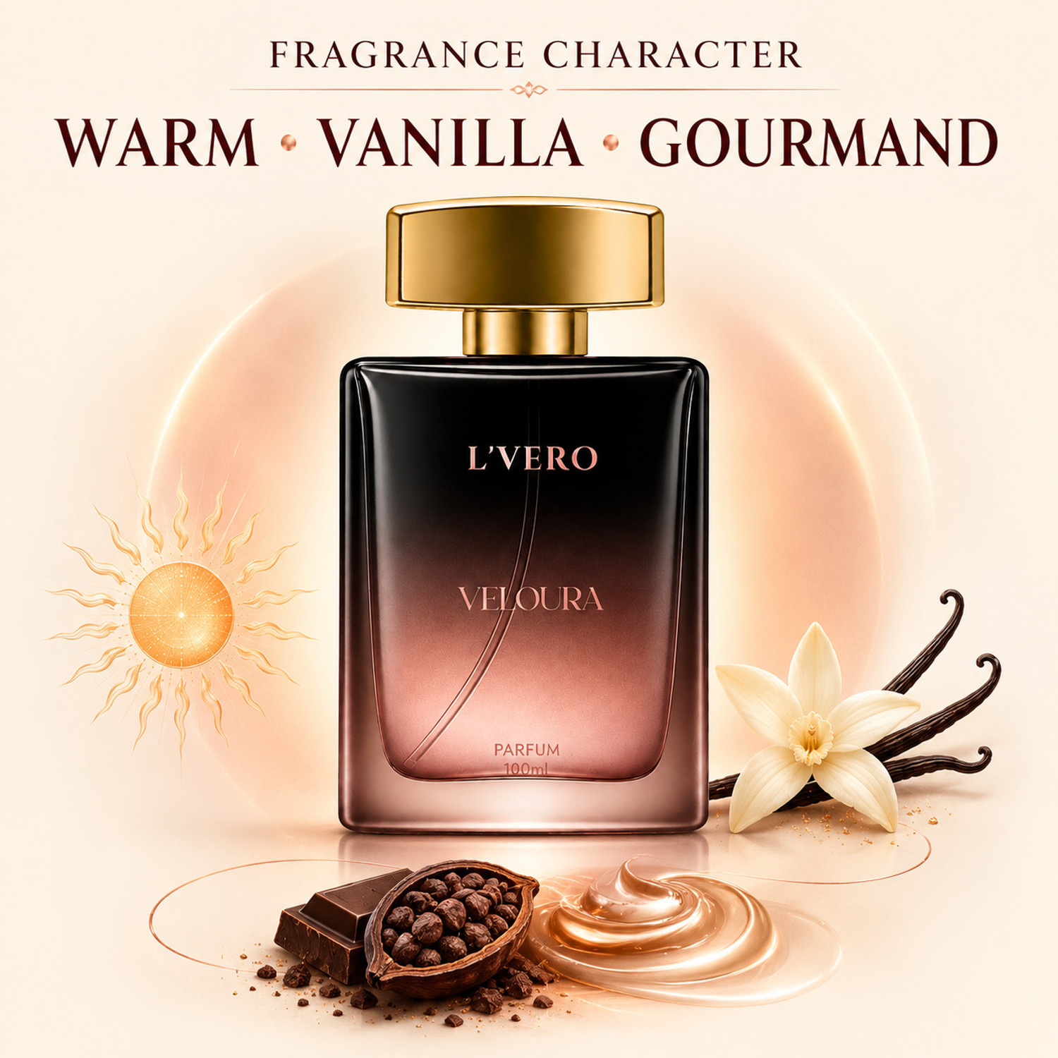 Image of L'vero Veloura Perfume For Female | Vanilla & Lavender Notes | Long Lasting Perfume - 100 ml