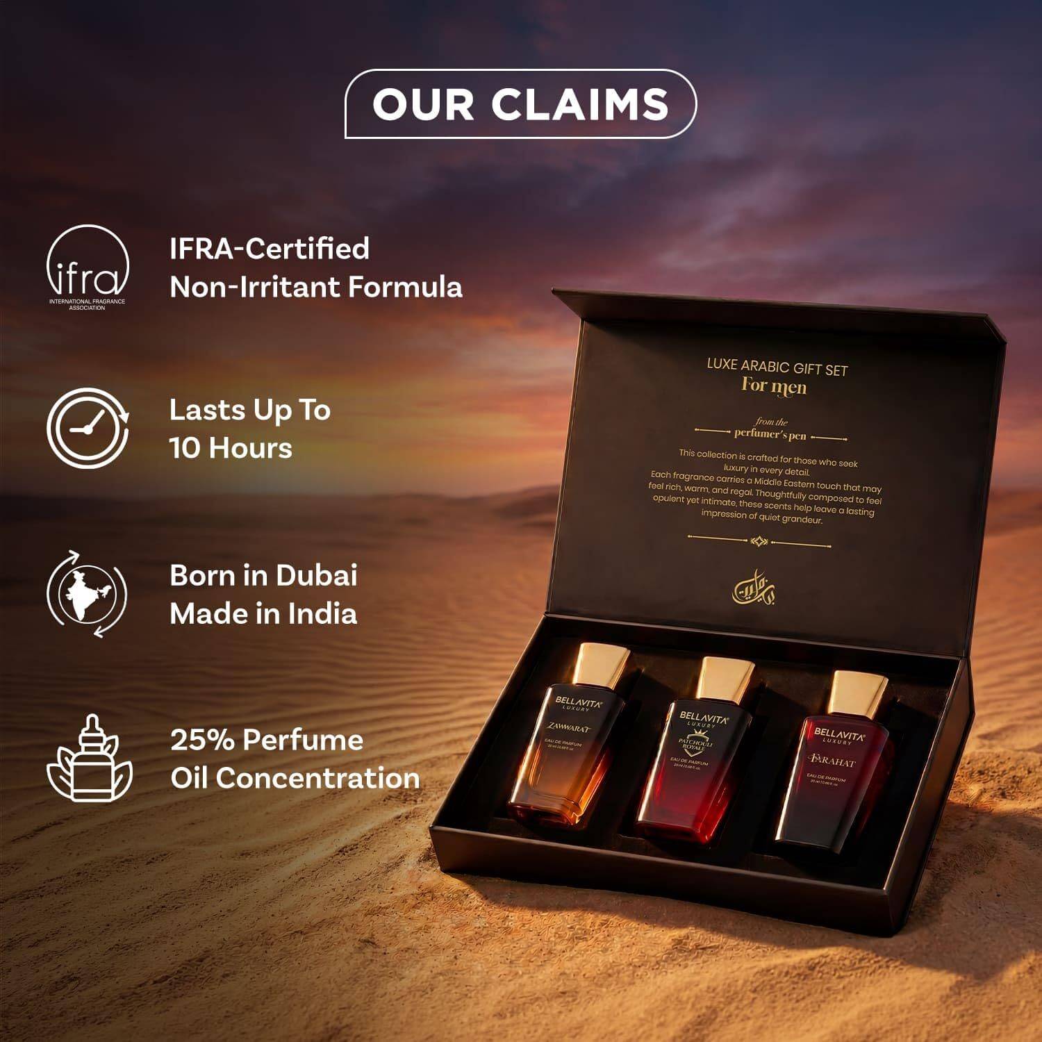 BELLAVITA Luxe Arabic Gift Set 3x20ml - Image 4