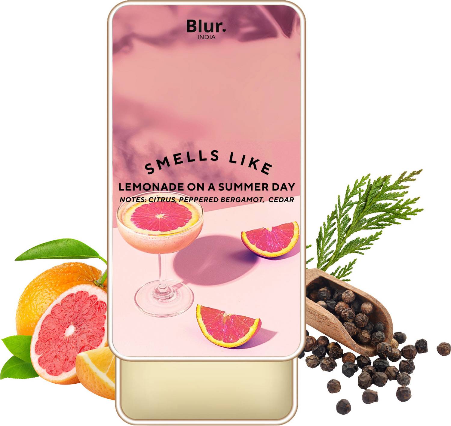 Blur India Solid Perfumes |Smells Like Lemonade On A Summer Day |Alcohol Free |Long Lasting Perfume - 10 ml