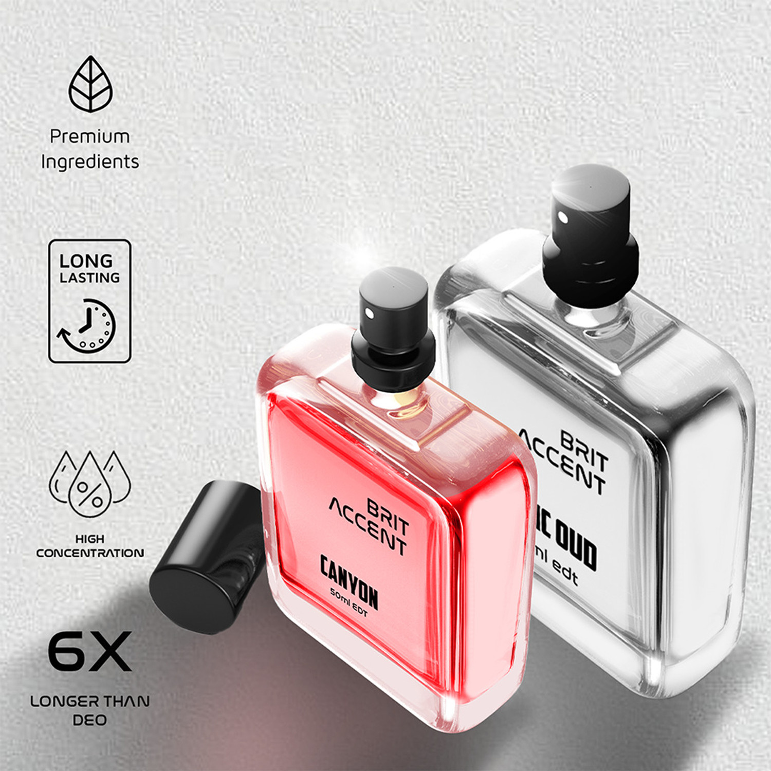 Image of BRIT ACCENT | Combo Pack Of 2|CANYON-BLANC OUD|Parfum|Long-Lasting|Specially Currated| Eau de Toilette - 100 ml