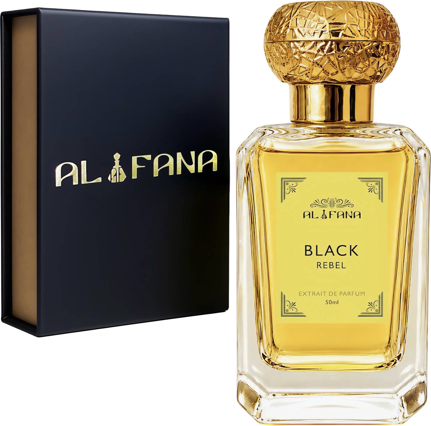 AL FANA Black Rebel Extrait De Parfum - Long Lasting Premium Fragrance for Men & Women Extrait De Parfum  -  50 ml