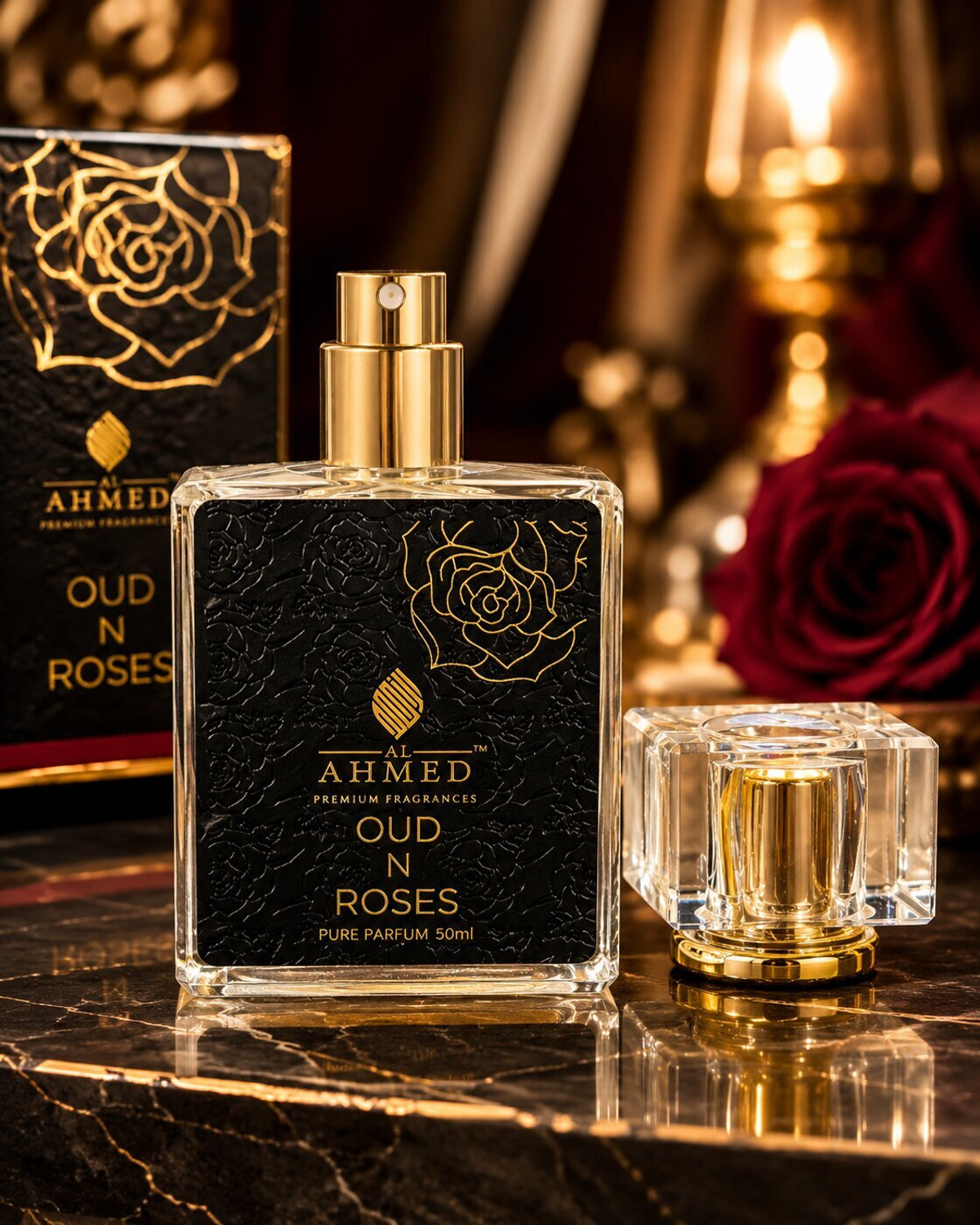 Image of Al Ahmed Oud & Roses Eau De Parfum Extrait De Parfum - 50 ml