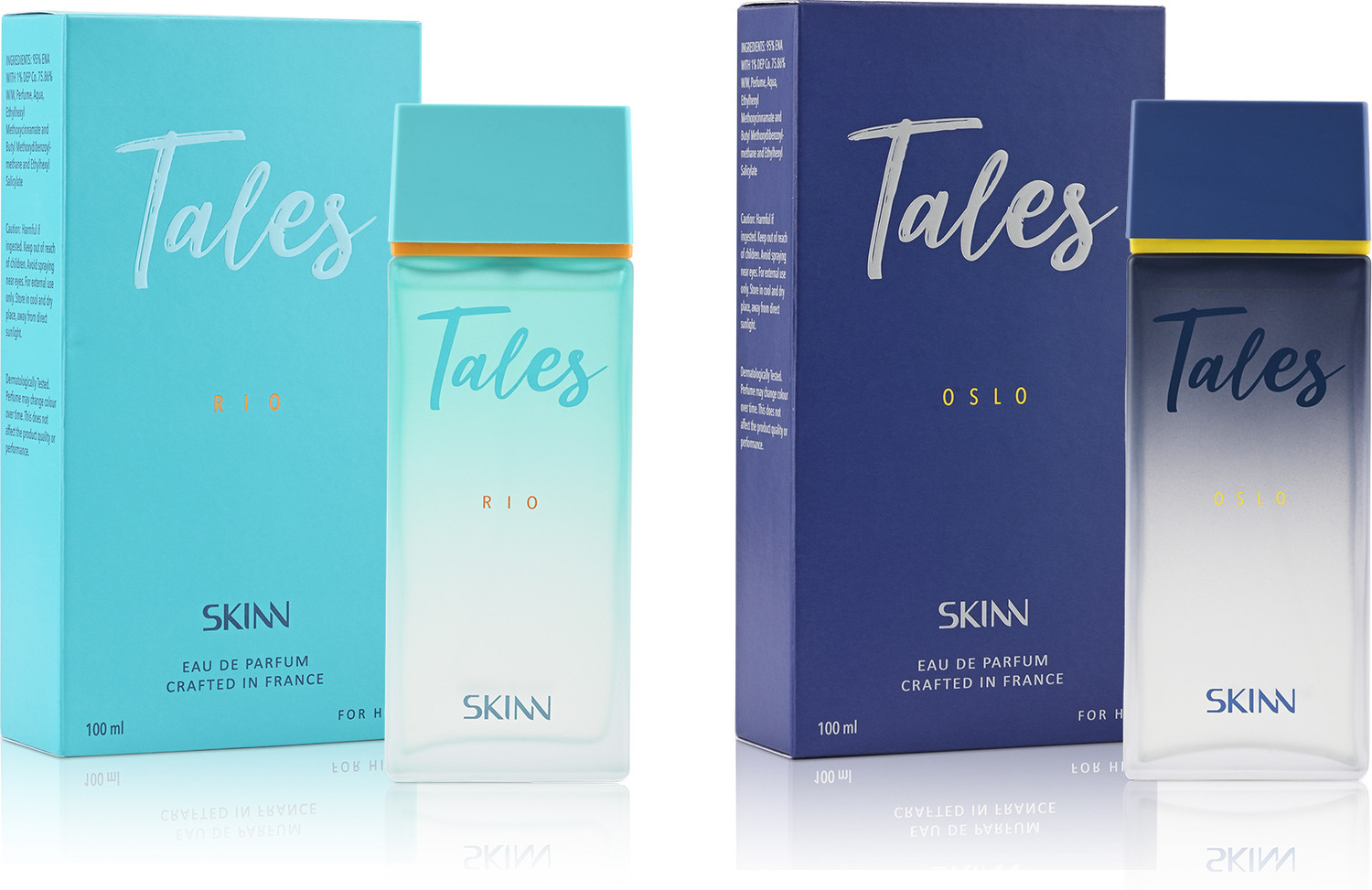 Image of SKINN by TITAN Perfume Gift box 200 ml - Tales Rio & Oslo || Long Lasting Eau de Parfum - 200 ml