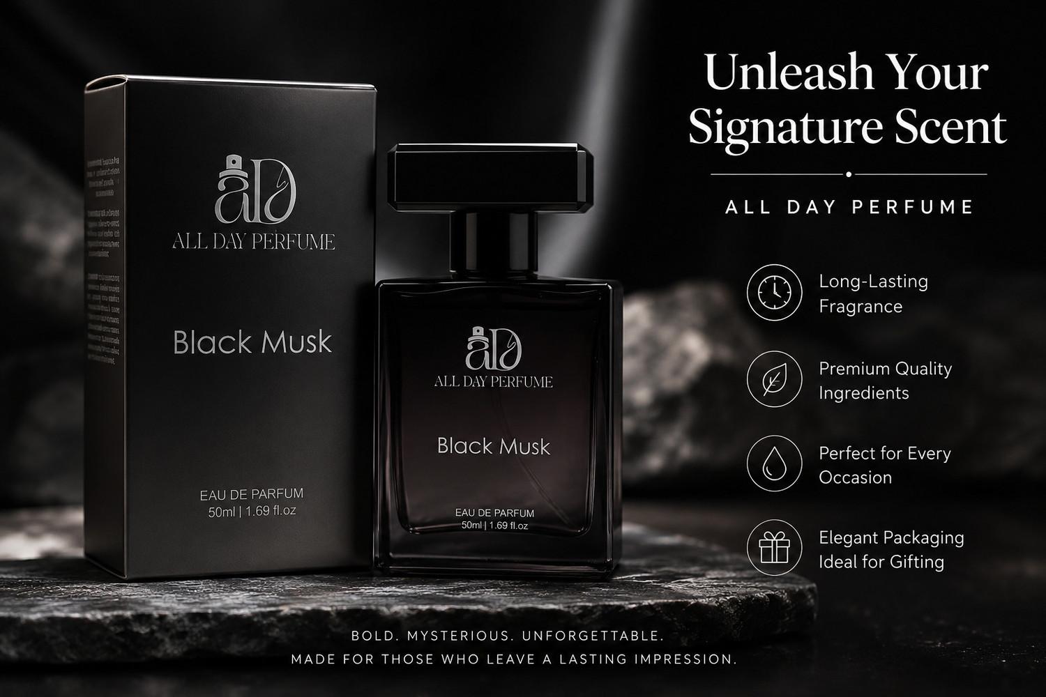 Image of Allday perfume Black Musk Eau de Parfum - 50 ml