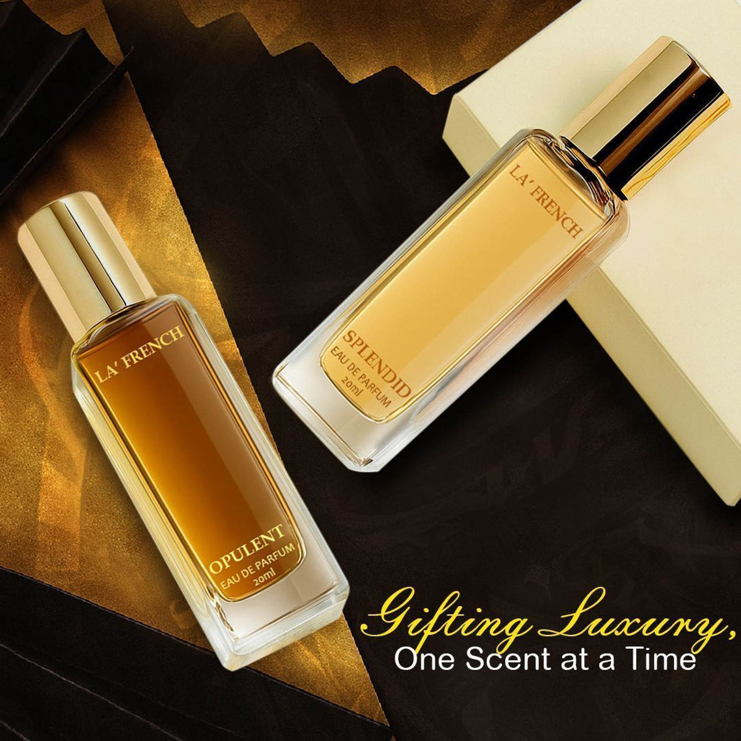Image of La French Unisex Perfume Gift Set Opulent & Splendid | Long Lasting Perfume | Eau de Parfum - 40 ml