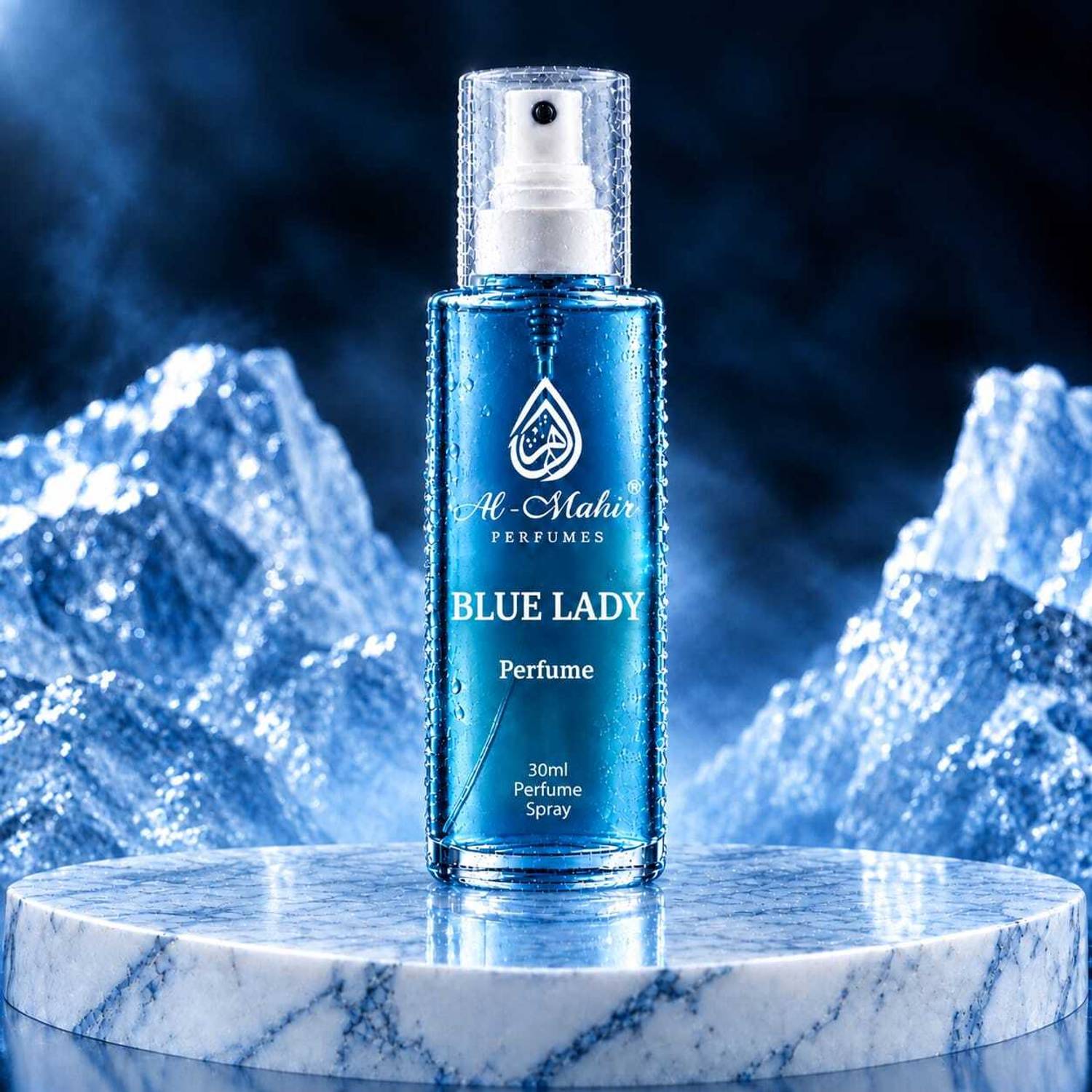 Al-Mahir BLUE LADY Perfume Spray 30ML (Free From Alcohol) Perfume  -  30 ml