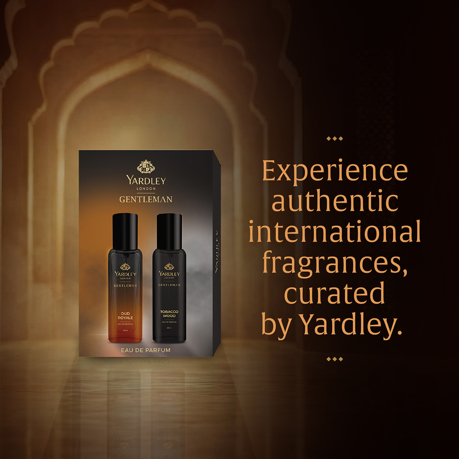 Image of Yardley London Tobacco Wood & Oud Royale Combo Premium Gift for Men (20 ml 2) Eau de Parfum - 40 ml