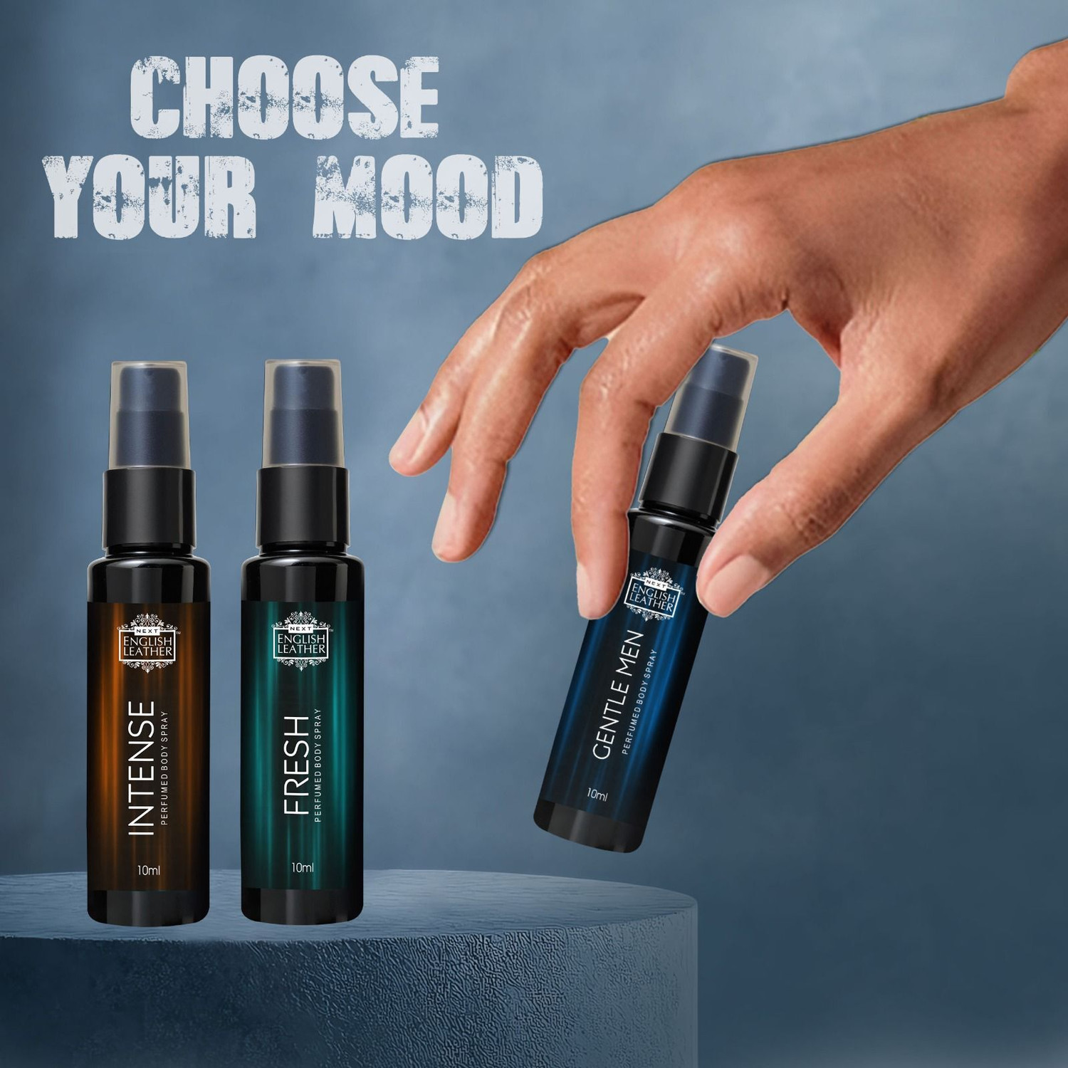 Image of Next Care English Leather Gentlemen Fresh Intense (Pack of 3 X10ml) Long Lasting Perfume - 30 ml