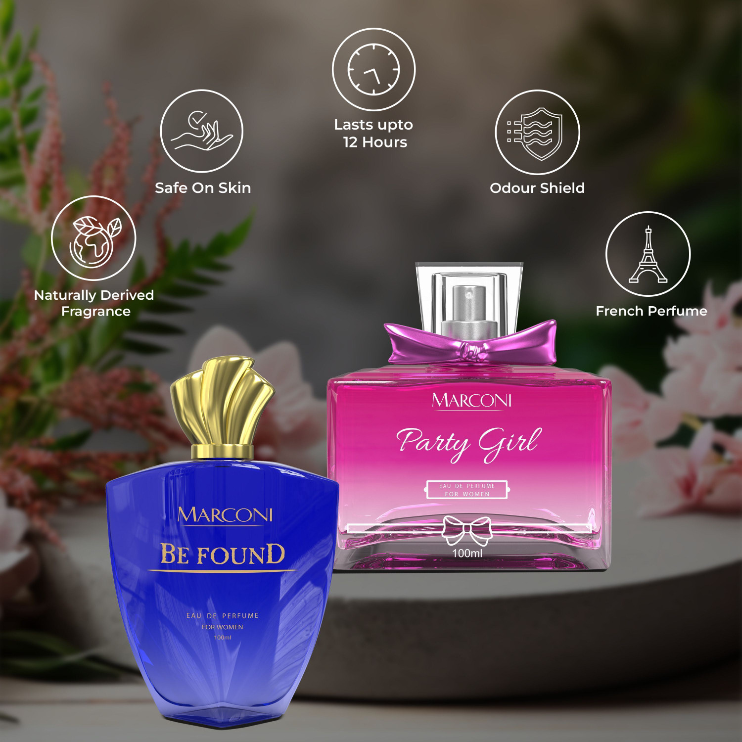 Image of John Phillips Be Found & Party Girl | French Perfume Combo Gift Set For Women Pack of 2 Eau de Parfum - 200 ml