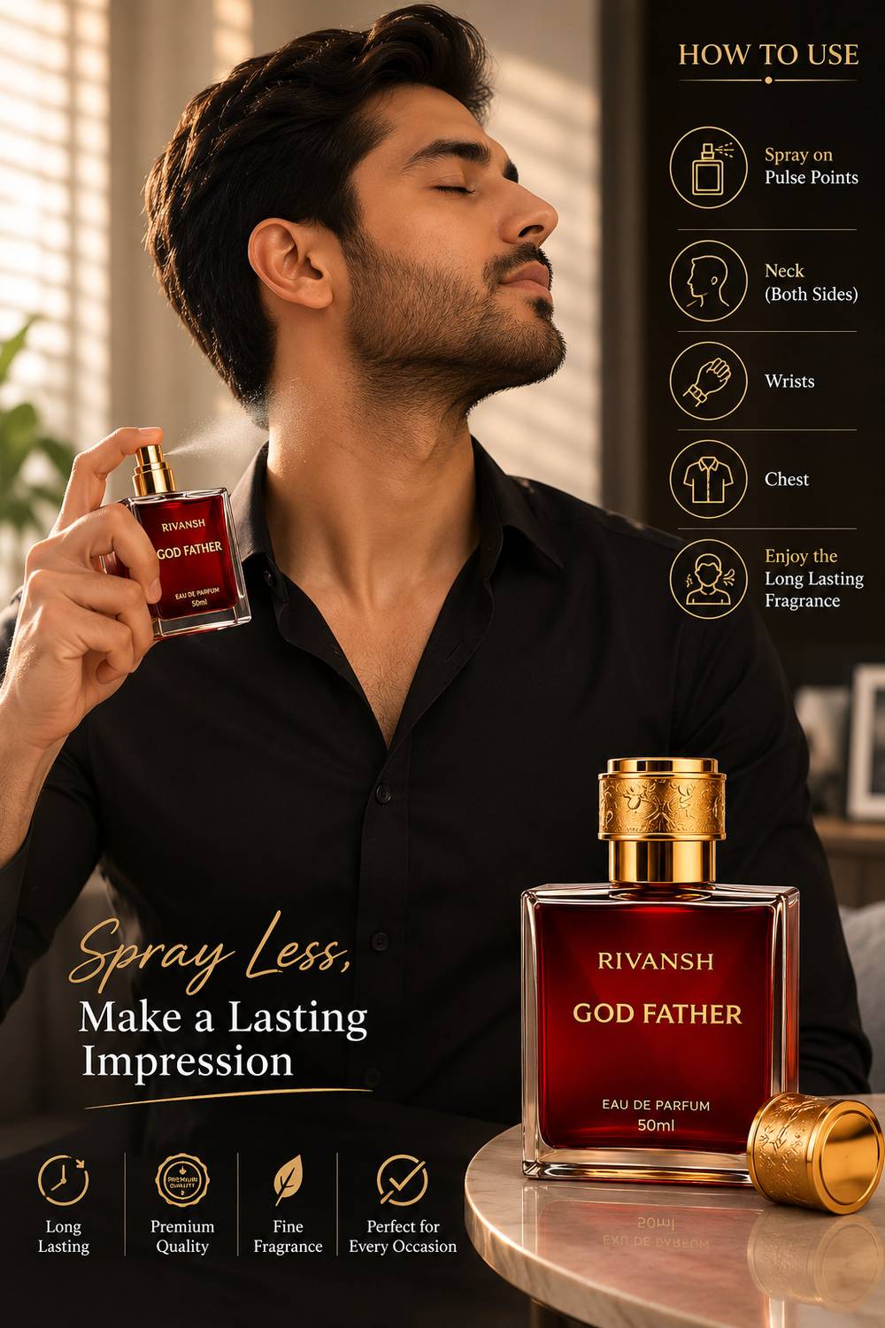 RIVANSH God Father Eau de Parfum 50 ml - Image 3
