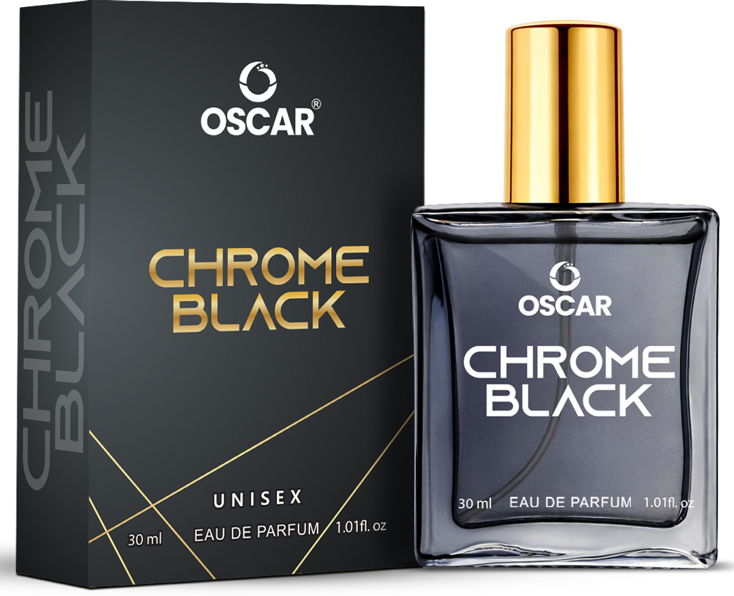 Image of OSCAR Chrome Black Premium Perfume | Strong & Long Lasting Fragrance | Luxury Eau de Parfum - 30 ml