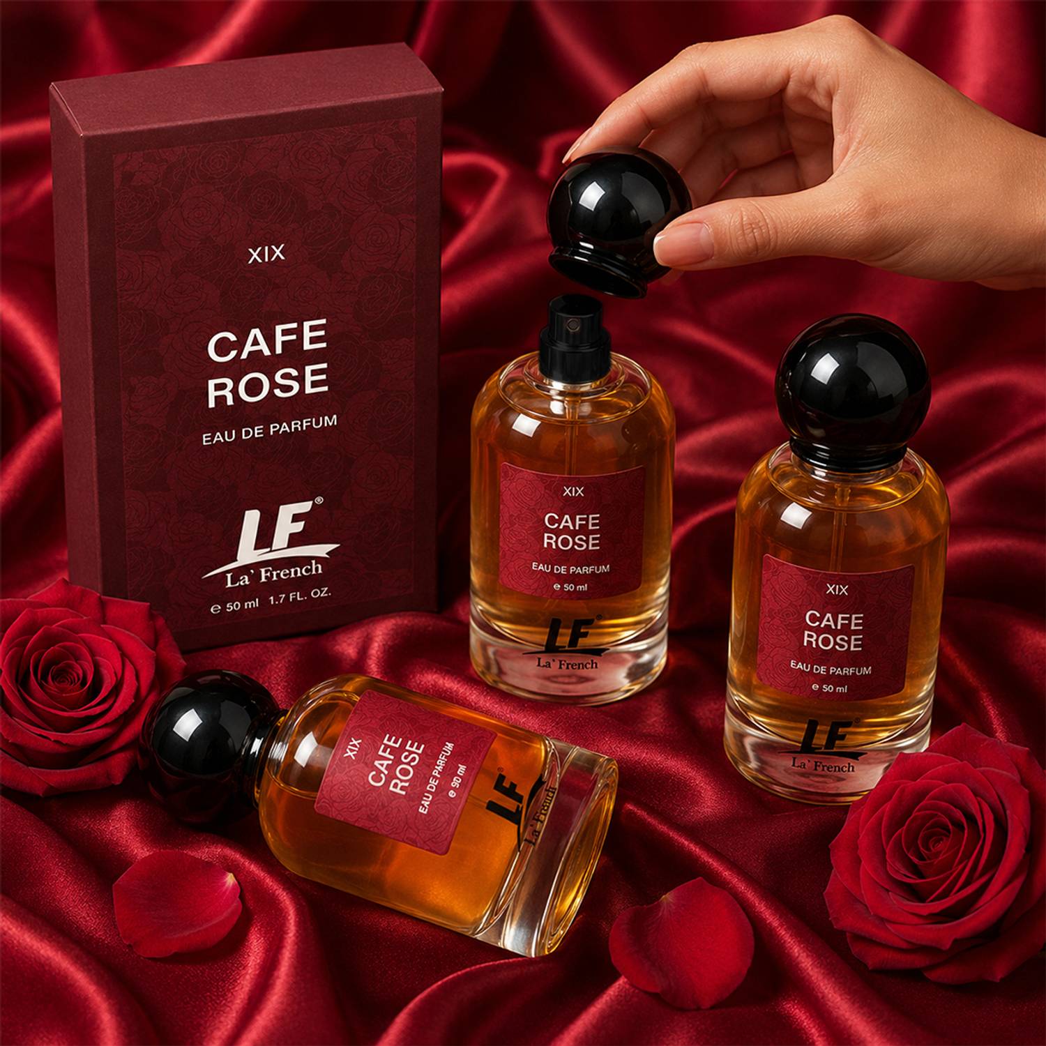 La French Cafe Rose Unisex Perfume 50 ml - Image 4