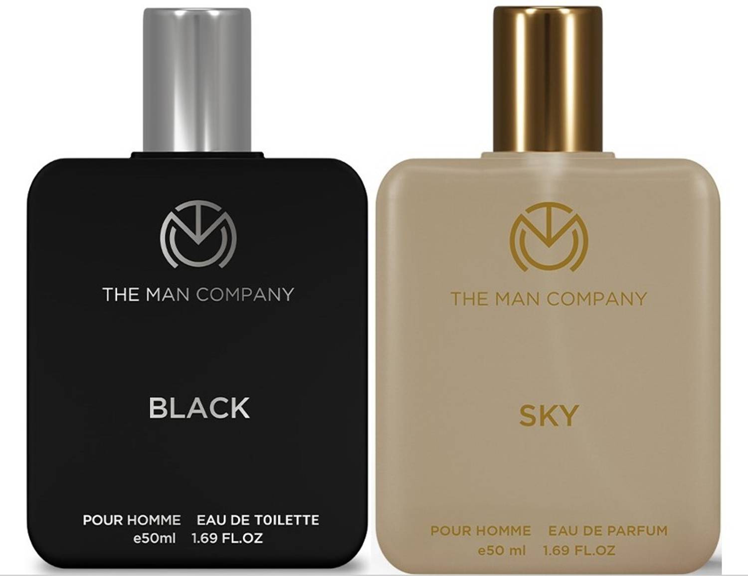 THE MAN COMPANY Black EDT & Sky EDP Perfume Combo 100 ml
